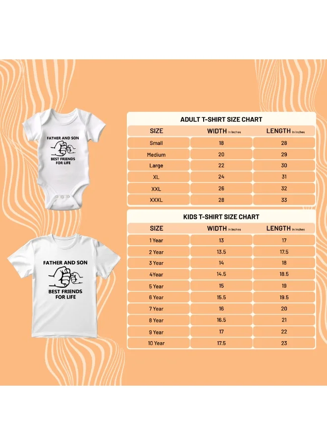 Matching Family Outfits  Father and Son Matching T-Shirts | Best Friend for Life Daddy and Me Outfits | 100% Cotton Graphic Tees | Father’s Day Gift for New Dads & Toddlers for Men | Best Price UAE