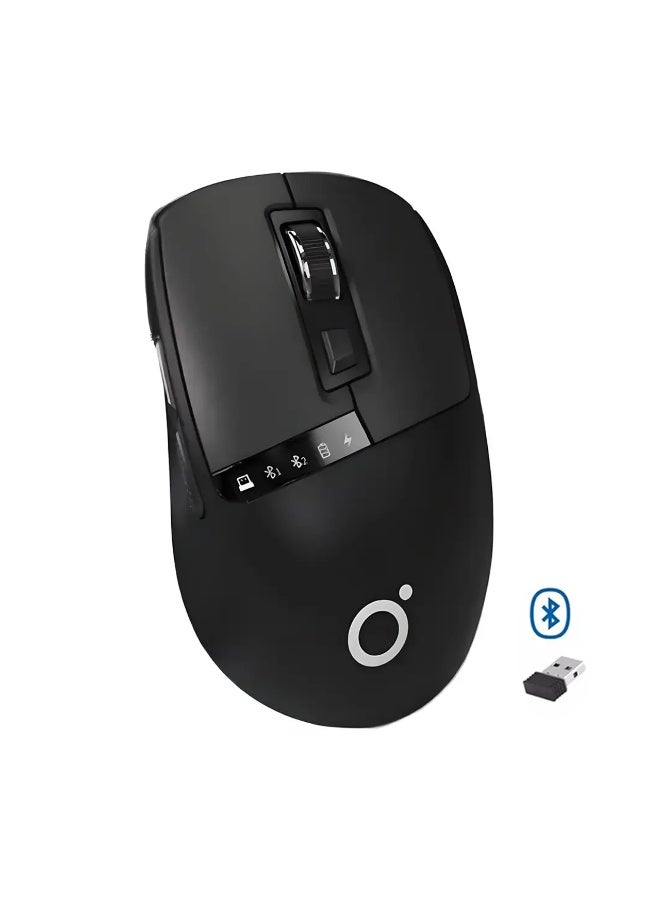 Eweadn Q2 Dual Mode Wireless, Bluetooth  Silent Click Mouse - Optical Sensor 1600 DPI Rechargeable USB C with Display - Image 1