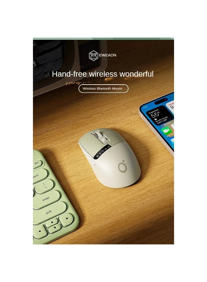 Eweadn Q2 Dual Mode Wireless, Bluetooth  Silent Click Mouse - Optical Sensor 1600 DPI Rechargeable USB C with Display - Image 4