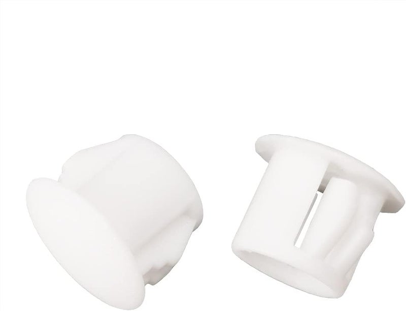 Alamic Hole Plugs 3/8" Plastic Flush Type Hole Plugs Snap in Locking Hole Tube Screw Caps Drilling Cover Plugs Fastener Covers for Kitchen Cabinet Furniture White 100 Pack - Image 3