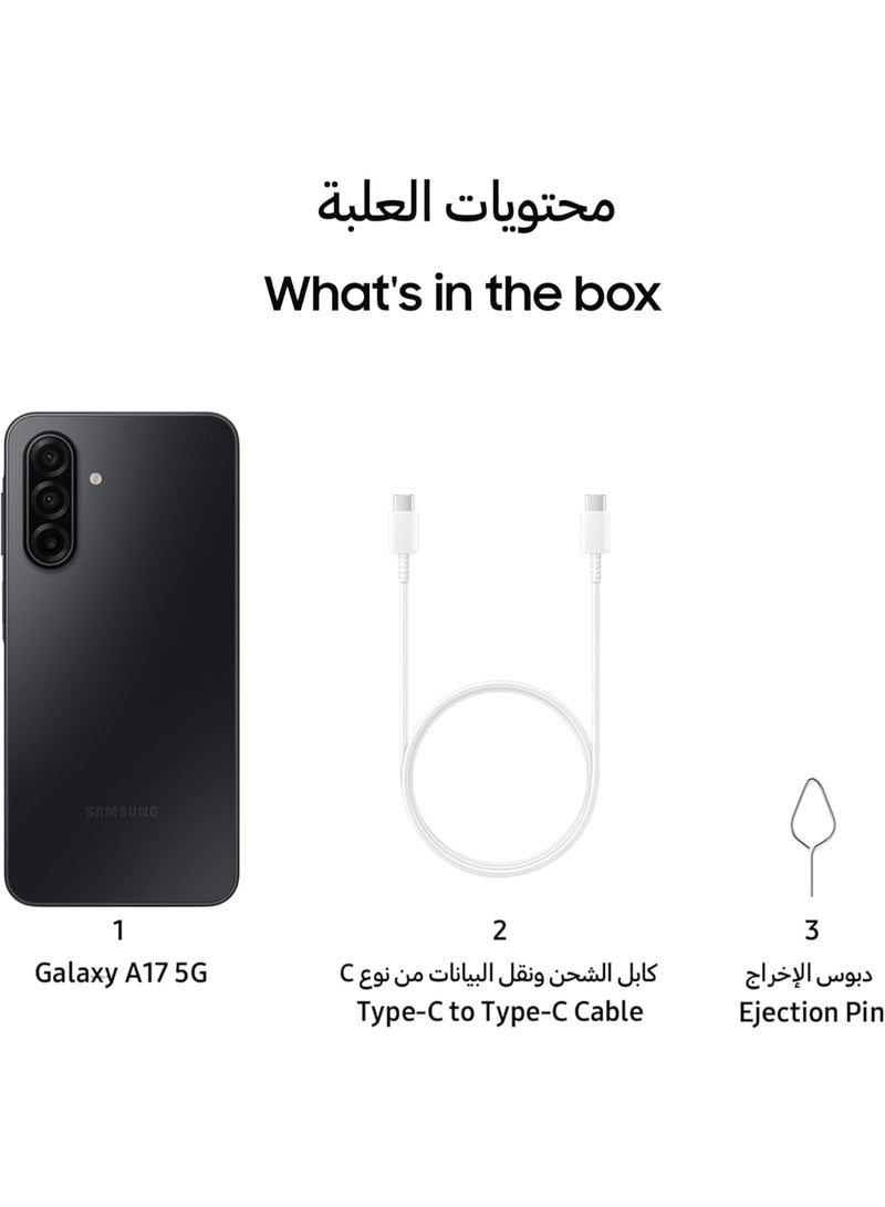 Samsung Galaxy A17 5G Black (8 GB RAM / 256 GB Storage) Android Smartphone  | 6x OS Upgrades, Large Display, 50MP OIS Camera | International Version - Image 3