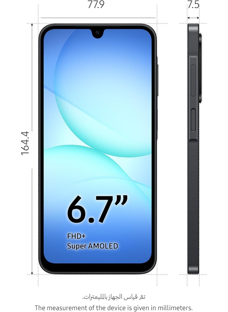 Samsung Galaxy A17 5G Black (8 GB RAM / 256 GB Storage) Android Smartphone  | 6x OS Upgrades, Large Display, 50MP OIS Camera | International Version - Image 4