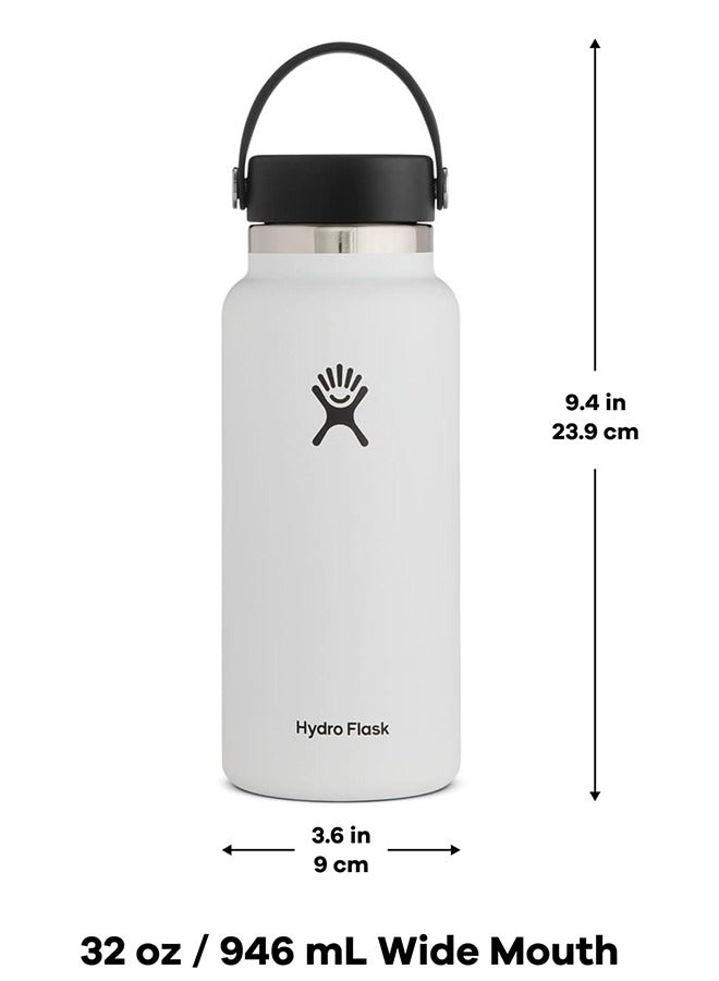 Hydro Flask 32 oz Wide Mouth with Flex Cap Stainless Steel Reusable Water Bottle - Vacuum Insulated, Dishwasher Safe, BPA-Free, Non-Toxic - Image 3