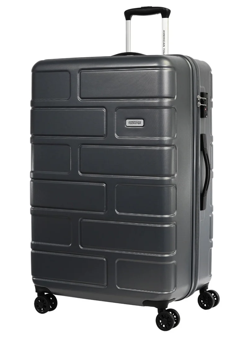 Bricklane Suitcase, Check-In Size 80 cm / 30 inch, 4 Spinner Wheels, Hard Top, ABS, Dark Shadow|Scratch Resistance|TSA Lock|Inner Mesh Pocket - 3 Years International Warranty