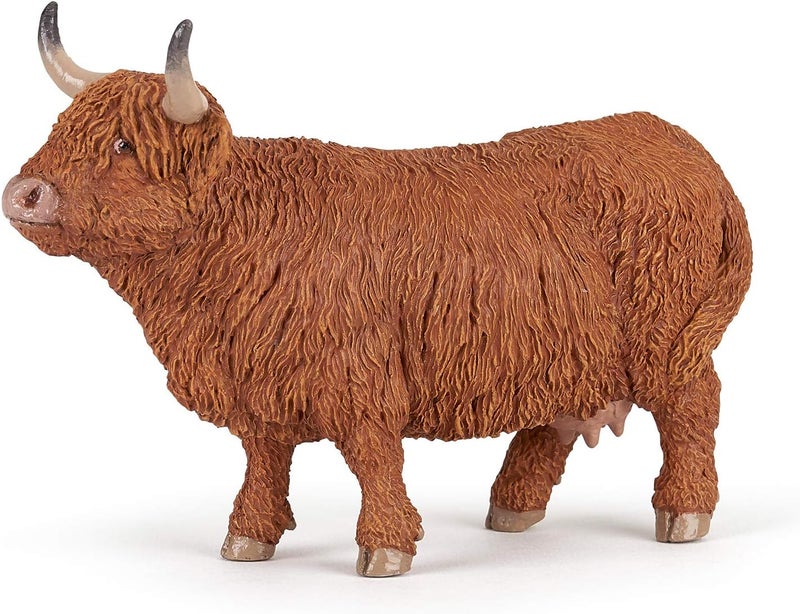 PAPO  Highland Cattle  Realistic Figurine  for Ages 3  Farmyard Collection  Hand Painted  Highly Detailed  Durable and Educational  Gift Idea  Collectable  farm animal figurine - Image 1