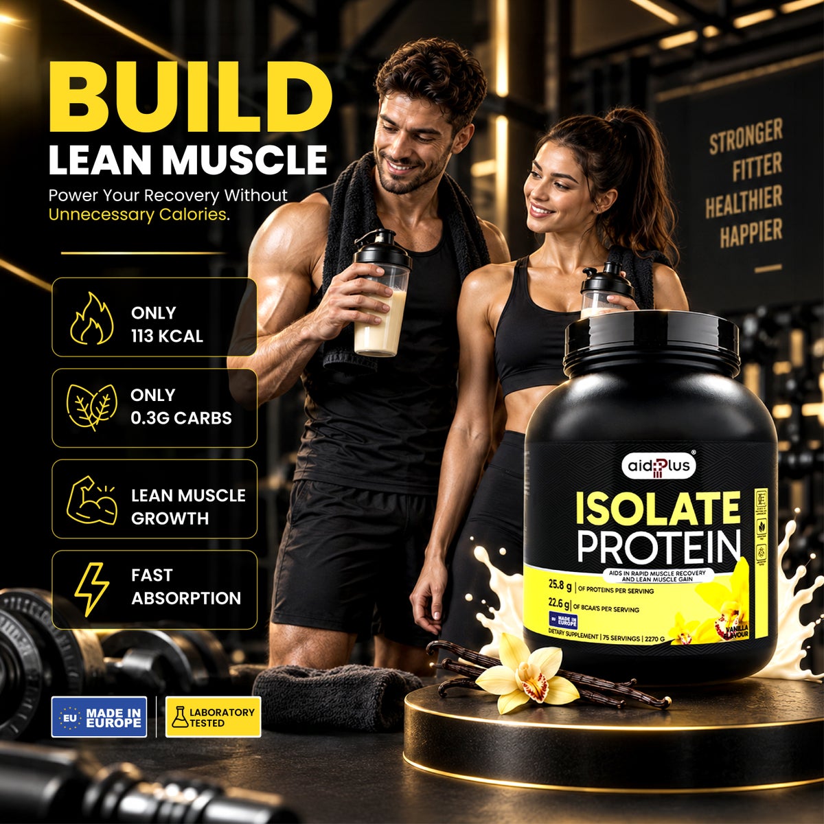 Aidplus Isolate Vanilla WPI Whey Protein 2270g
