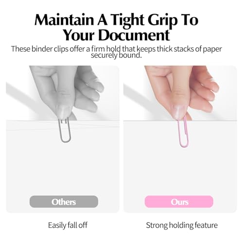 Creechwa Cute Paper Clips Binder Clips Combo Set, Assorted Size Paper Clips for Office, Cute Office Supplies Set, - Image 4