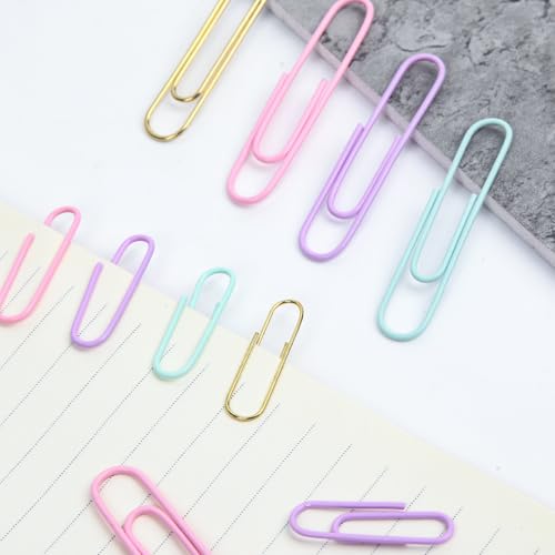 Creechwa Cute Paper Clips Binder Clips Combo Set, Assorted Size Paper Clips for Office, Cute Office Supplies Set, - Image 5
