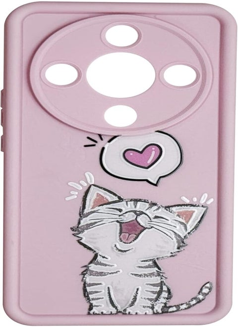 Silicon TPU Case Camera Protection with 3D Cheerful Prints For Honor X9b 5G (Lovely Cat)