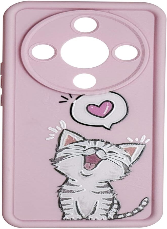 Silicon TPU Case Camera Protection with 3D Cheerful Prints For Honor X9b 5G (Lovely Cat)