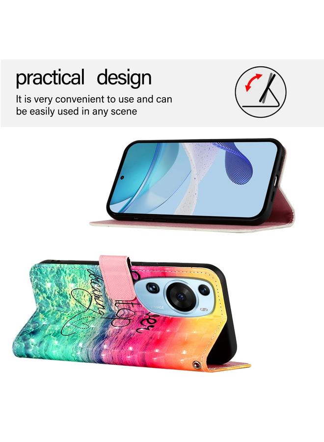 Zaboon Case For Huawei P60 Art 3D Painting Horizontal Flip Leather Phone Case - Image 3