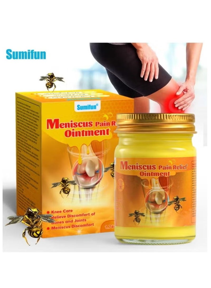 Sumifun 50g Meniscus Pain Relief Ointment Bee Venom Ointment for Relieve Sore Joints,Muscles and Joints，Relieve Pain Relieve Pain in Neck， Shoulders，Back， Hips，Knees and Feet Muscle Pain Relief Cream - Image 1