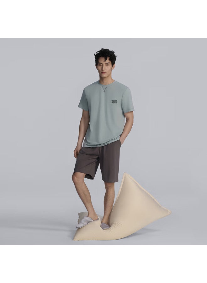 Bodywild Aimer Group's Men's Pajamas, Spring And Summer Cool Cotton Short-sleeve Home Wear Set Zbn43br1, 3XL - Image 2