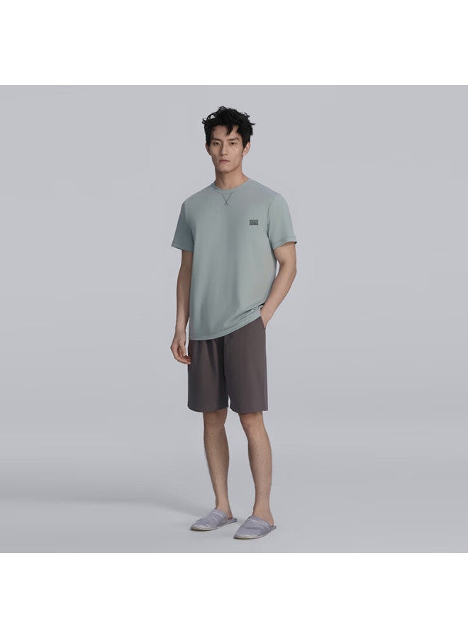 Bodywild Aimer Group's Men's Pajamas, Spring And Summer Cool Cotton Short-sleeve Home Wear Set Zbn43br1, 3XL - Image 1