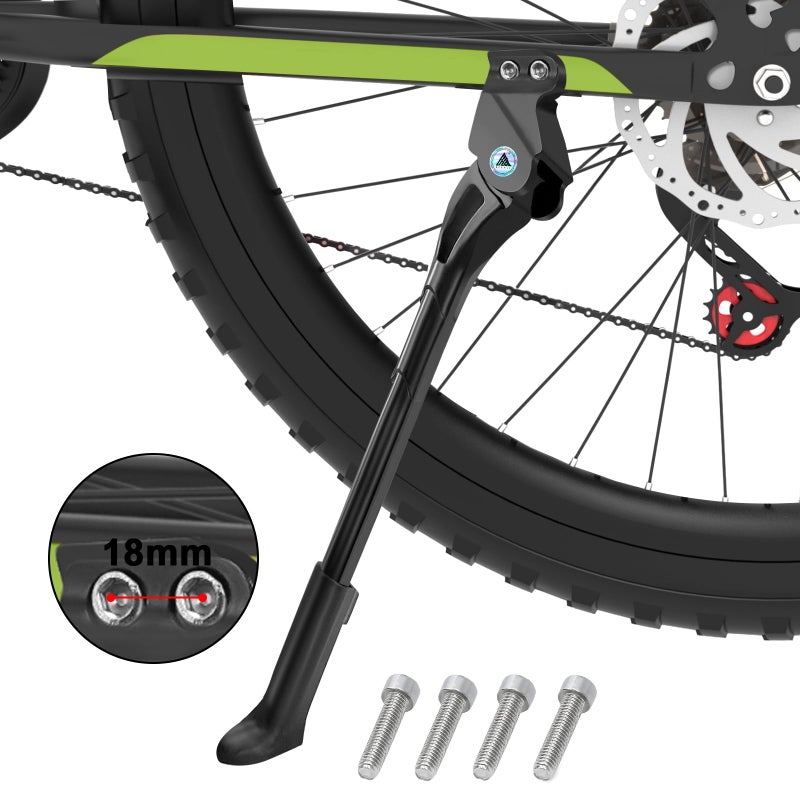 EFEALL Bike Kickstand18mm Hole Spacing Bicycle Kick StandAdjustable Length Bike Side Kickstand fit 24in 26in 275Bike Kick Stand Suit Mountain BikeBMXMTB Special Hole Distance 18mm