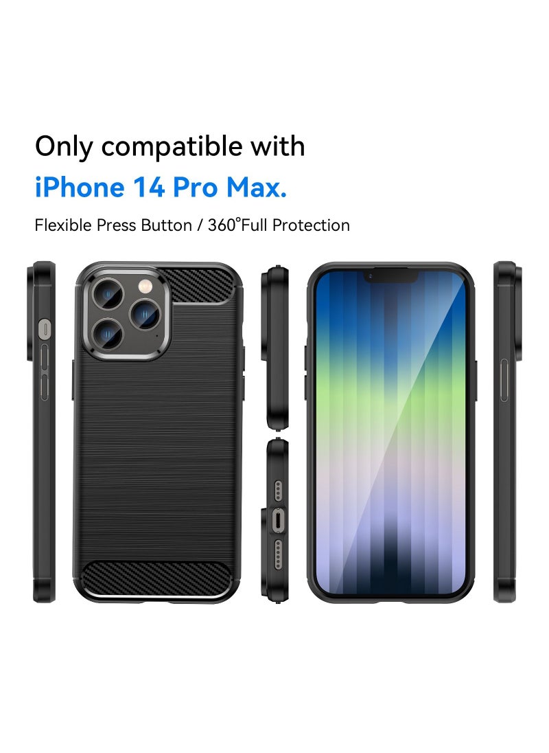 URBBKING - Black Shockproof Protection Phone Case for iPhone 14 Pro Max - Image 1