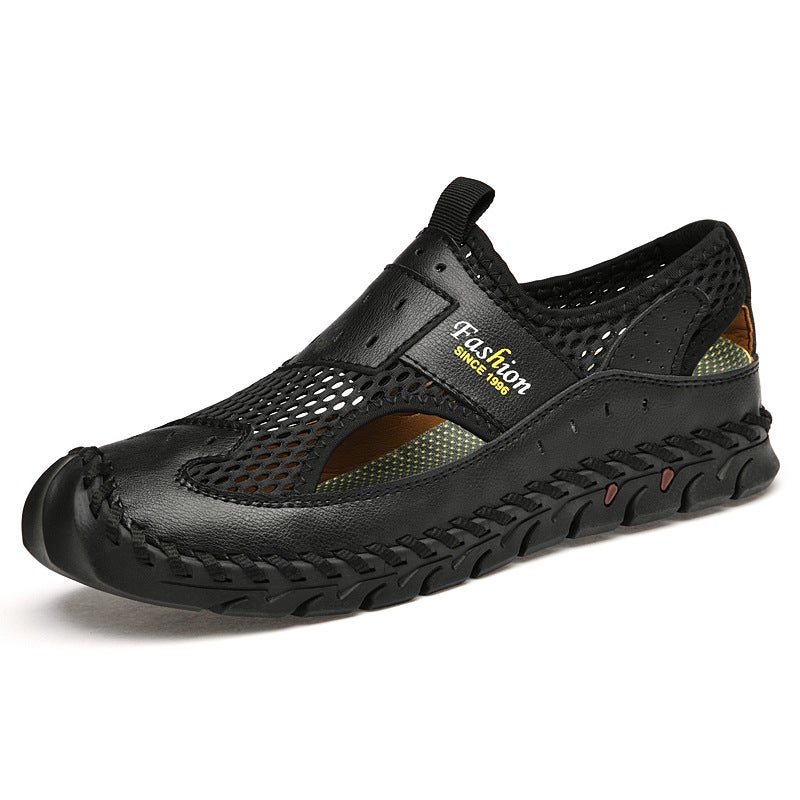 Summer Youth Trendy Baotou Hollow Breathable Sandals Large Size Outdoor Sports Leisure Mesh Shoes - Image 1