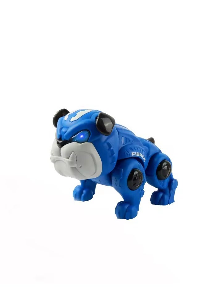 Rally - Pitbull Robot Dog Toy with Light and Sound Effects - Blue Size 20x16x14 cm - Image 1