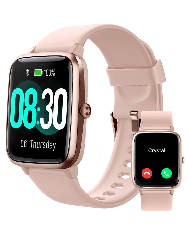 GRV Smart Watch for iOS and Android Phones (Answer/Make Calls), Watches for Women IP68 Waterproof Smartwatch Fitness Tracker Watch with Heart Rate/Sleep Monitor Steps Calories Counter (Pink) - Image 1