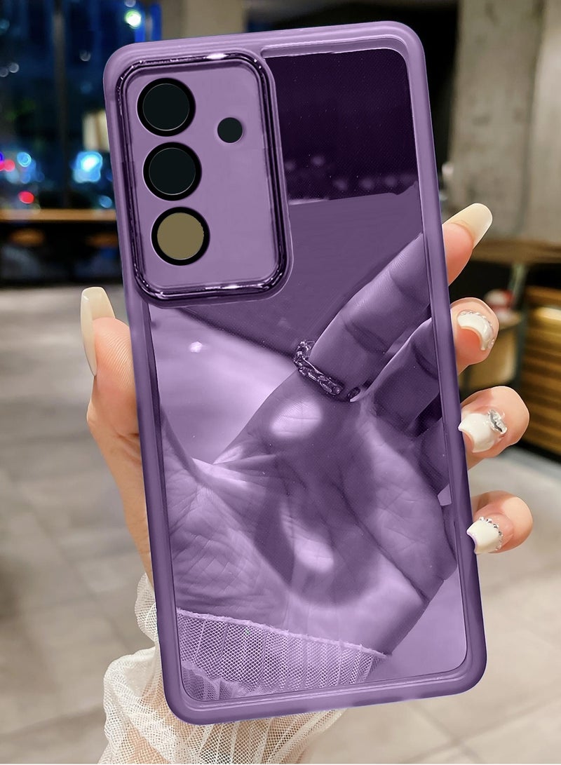 Wtech Samsung Galaxy A17 5G 2025 Soft Transparent TPU Camera Lens Protection Silicone Ultra Thin Phone Stylish Electroplated Camera Border Back Case Cover - Eggplant Purple - Image 2