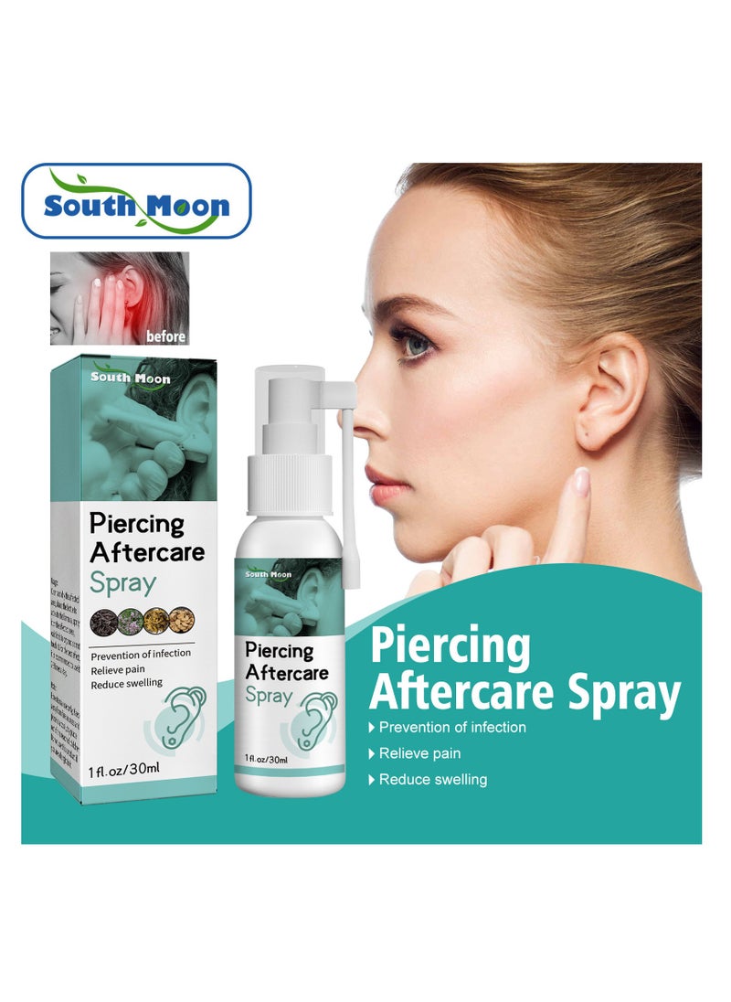 SOUTH MOON Ear Piercing Care Spray, Soothes Pain, Cleans and Prevents Clogging, Removes Odors Reduces Swelling, Infection, Relieves Pain Swelling  - Image 1