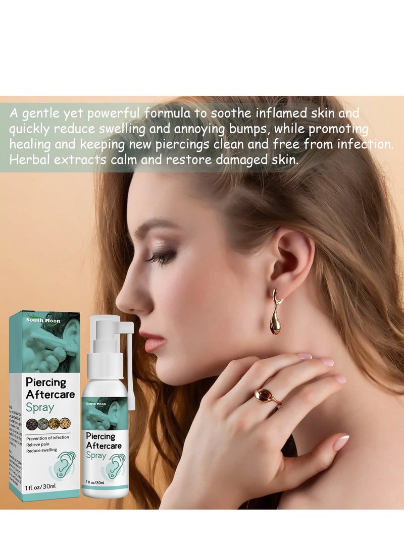 SOUTH MOON Ear Piercing Care Spray, Soothes Pain, Cleans and Prevents Clogging, Removes Odors Reduces Swelling, Infection, Relieves Pain Swelling  - Image 2