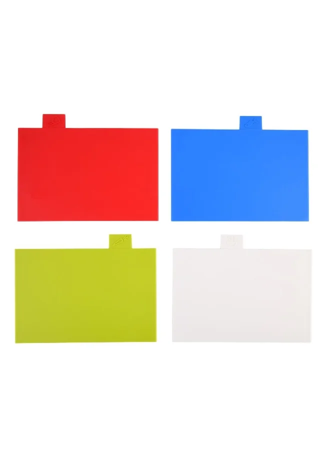 PARFAIT 4-Piece Rectangular Kitchen Cutting Board with Stand Multicolour 24 x 9 x 34 cm HS-1221OC-W