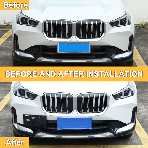 Sekhyna Front Bumper Tow Hook License Plate Frame Bracket Compatible with BMW X1 U11 20232026No Drill Tow Bumper Tow Hole Hook License Plate Mount Adapter Relocation Kit Accessories Only for BMW X1 U11 - Image 3