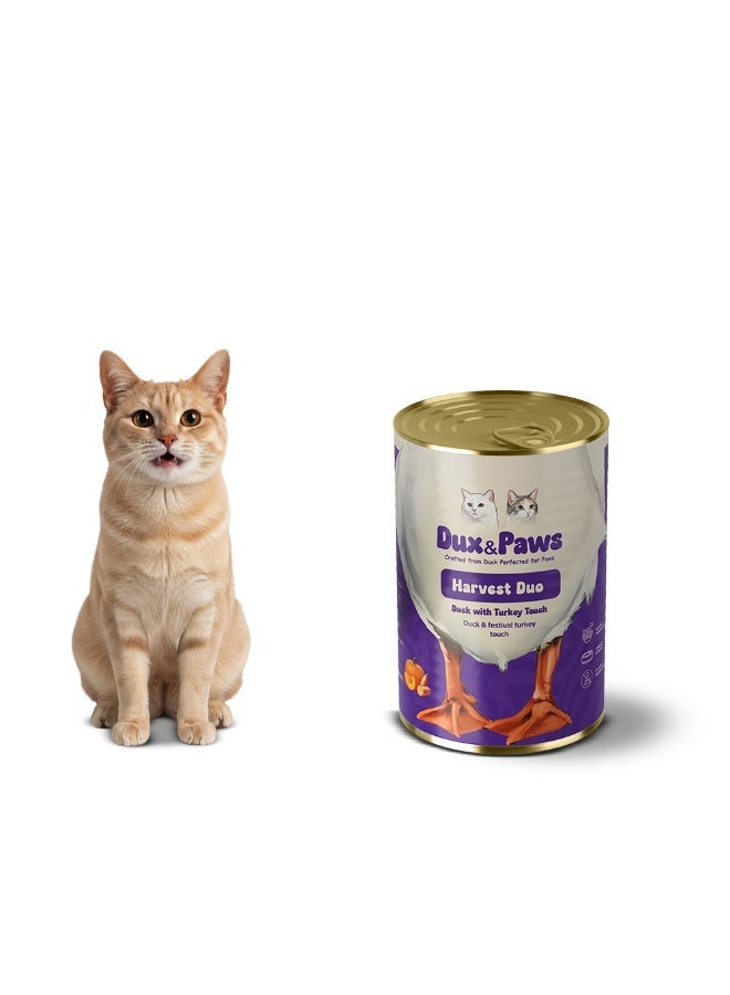 Dux&Paws Harvest Duo Premium Duck Pate Wet Cat Food - 400g | Single Protein, Hypoallergenic & Digestive Support | Rich in Taurine, Pumpkin & Sweet Potato.pets food ,cats food - Image 2