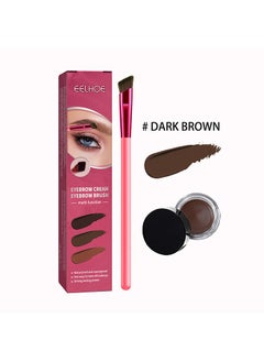 EELHOE Multi-Function Eyebrow Cream Eyebrow Brush,Waterproof Sweat Resistant,Long Lasting Makeup,Reaching The Contour Effect Of Oblique Wild Eyebrow Eye Shadow,Suitable For Use In Makeup(#Dark Brown)  - Image 1