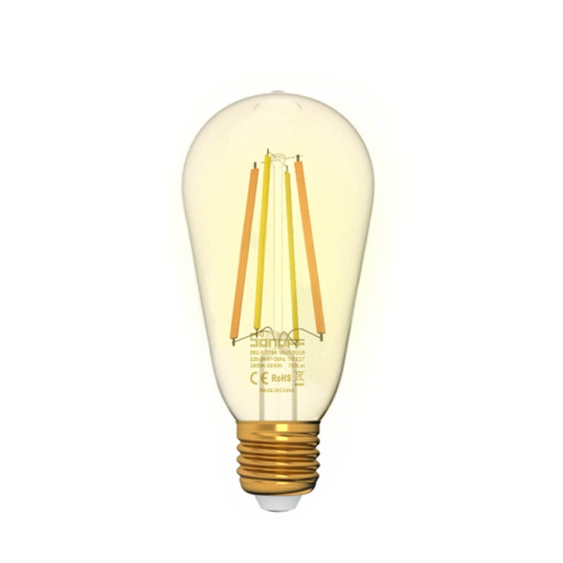 SONOFF Smart Light Bulbs E27 Dimmable Vintage LED Filament - Wi-Fi ST64 Edison Bulb 700lm Amber for Home - Image 1
