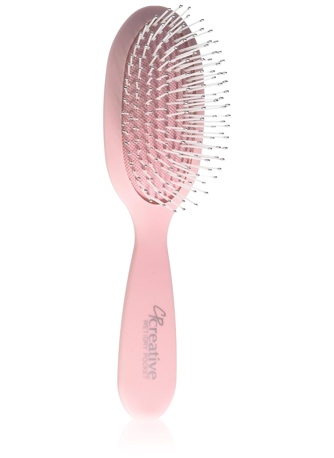 Creative Creative Hair Brushes WetDry Detangling Pocket Ball pt Epoxy Tip Bristles with Durable Air filled Cushion  Pink 