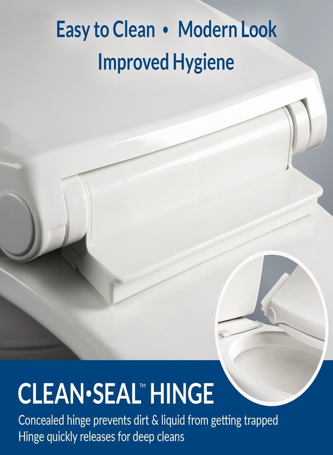 Mayfair 898SLW 000 Preston Easy to Clean Single Hinge Toilet Seat, White, Round - Image 4