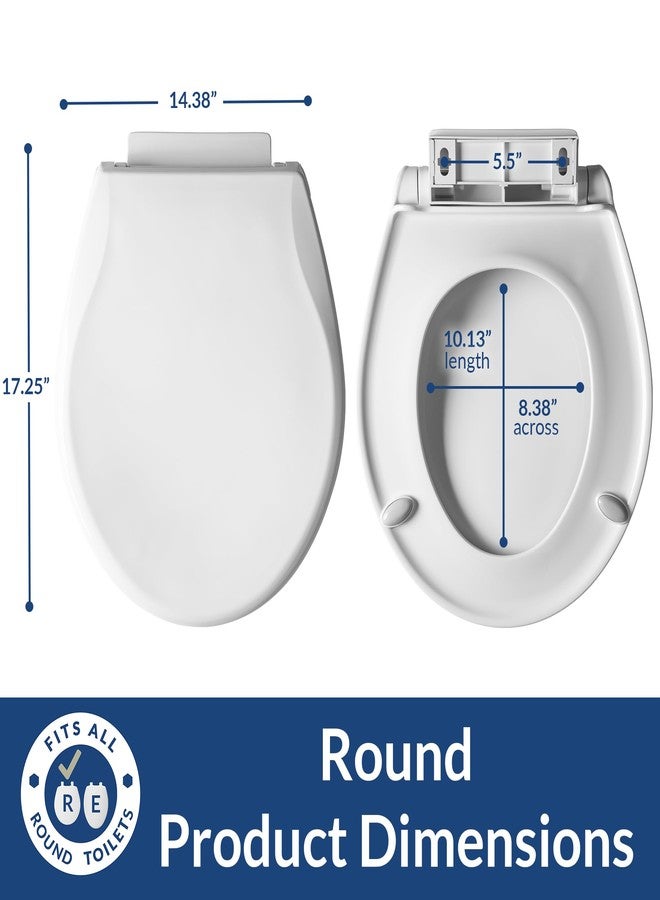 Mayfair 898SLW 000 Preston Easy to Clean Single Hinge Toilet Seat, White, Round - Image 5