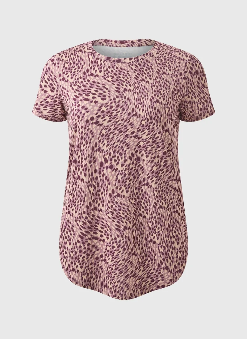Matalan Rose Leopard Spot Longline T-Shirt