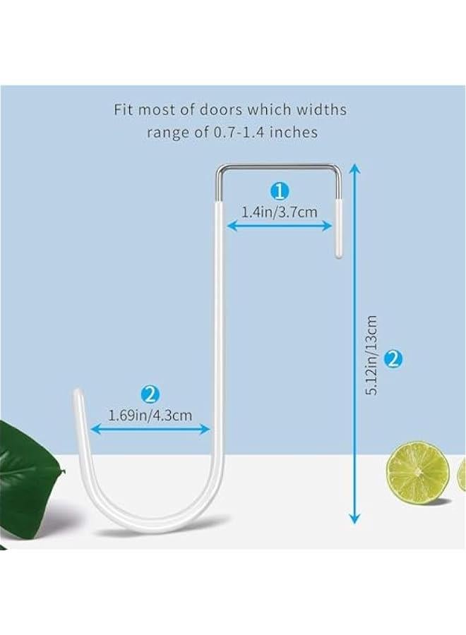 HOOKOR 6 Pack Over The Door Hooks, Hangers Hooks with Rubber Prevent Scratches, Heavy Duty Organizer for Living Room, Bathroom, Bedroom, Kitchen Hanging Clothes, Towels, Hats, Coats - Image 3