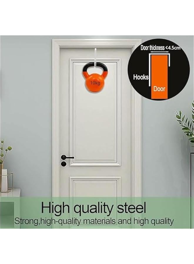 HOOKOR 6 Pack Over The Door Hooks, Hangers Hooks with Rubber Prevent Scratches, Heavy Duty Organizer for Living Room, Bathroom, Bedroom, Kitchen Hanging Clothes, Towels, Hats, Coats - Image 5