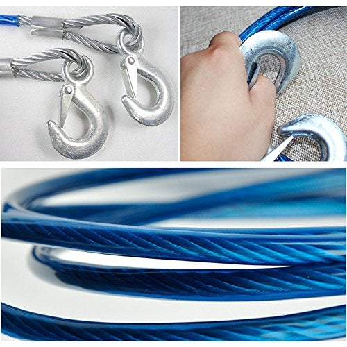 Krtopo GNEY Premium 4 m Long, 5 Ton Towing Super Strong Emergency Heavy Duty Car Tow Cable Strap Rope with Dual Forged Hooks (Blue, 10mm x 4 m) - Image 5