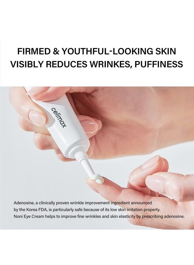 celimax Real Noni Eye Cream | with Noni Extract & Bakuchiol (Retinol), Anti Aging, For Wrinkle, Crows Feet & Under Eye, Dark Circles, Brightening, Hydrating, Sensitive For Skin, Korean Skincare, 20ml