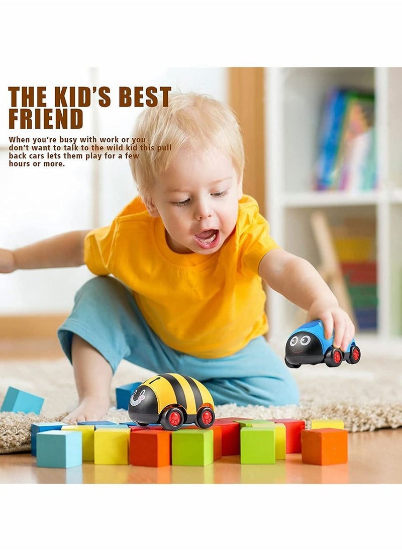 Y&D - Animal Pull Back Toy Car, Cartoon Type Friction Power Car Game Set, Push and Toy, Party Gift, Gift for Boys Girls Over 3 Years Old (4 Pieces) - Image 1