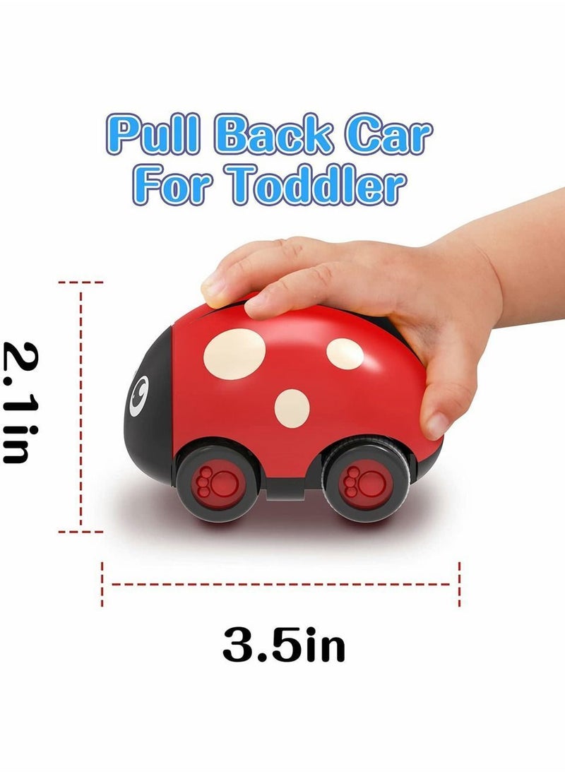 Y&D - Animal Pull Back Toy Car, Cartoon Type Friction Power Car Game Set, Push and Toy, Party Gift, Gift for Boys Girls Over 3 Years Old (4 Pieces) - Image 1