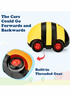 Y&D Animal Pull Back Toy Car, Cartoon Type Friction Power Car Game Set, Push and Toy, Party Gift, Gift for Boys Girls Over 3 Years Old (4 Pieces)  - Image 3