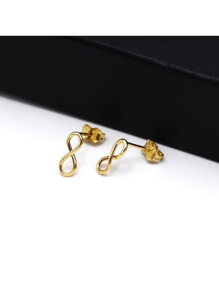 Real Gold Plain Infinity Stud Earring Set 9918 E1798 - pzsku/Z7F34E4CA5F335F776F73Z/45/_/1667458585/4e531c42-20e8-4346-a197-4c4f9e64c528