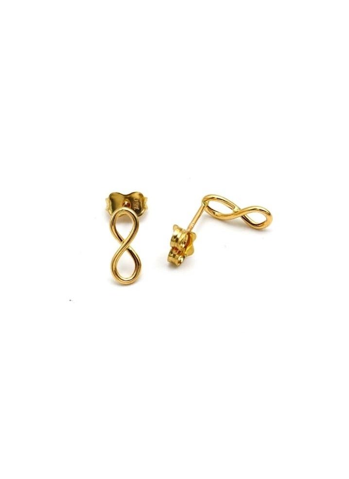 Real Gold Plain Infinity Stud Earring Set 9918 E1798 - pzsku/Z7F34E4CA5F335F776F73Z/45/_/1667458585/7a618002-24cf-4d25-89bb-f744796b5ce1