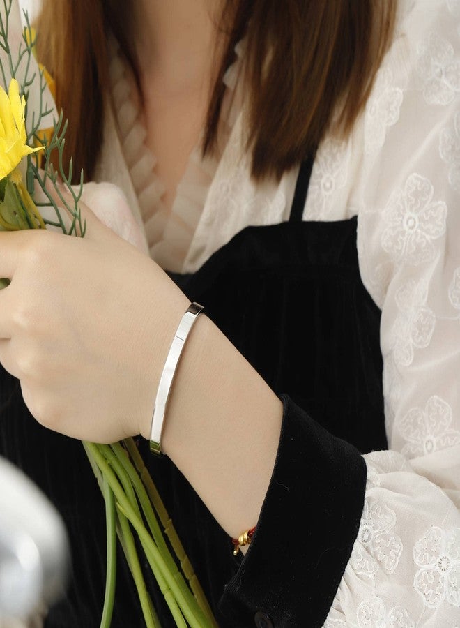 MILAKOO 6mm Sterling Silver Bracelets for Mom Boho Style Weeding Gifts Wristlet Bangle - Image 4