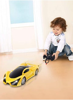 GROIC USB Rechargeable Remote Control Cars - 1:16 Electric Sport Racing Toy Car Model Vehicle, 2.4Ghz RC Car with Light for Kids, Adults, Girls and Boys Holiday Ideas Gift-Yellow  - Image 5