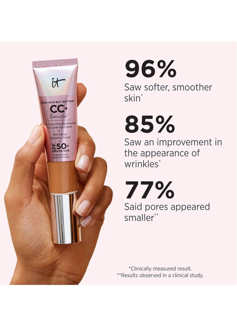 It Cosmetics CC+ Illumination Cream with SPF 50+ 32 ml, Medium - Image 3