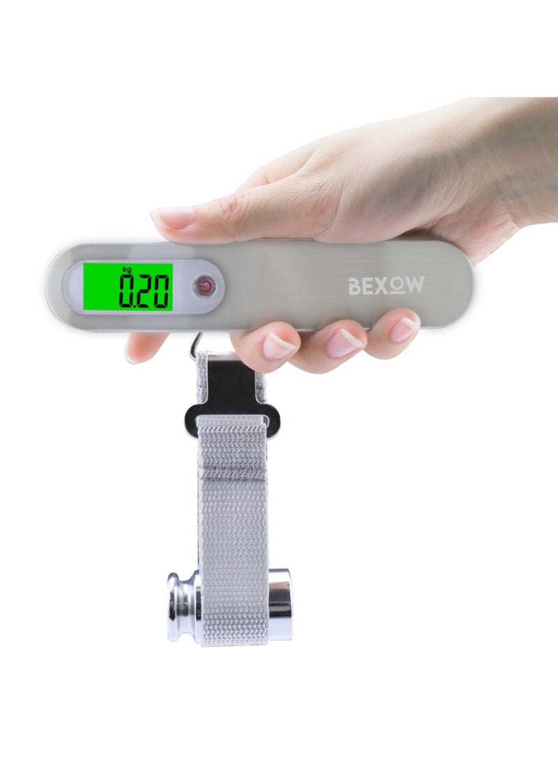 BEXOW Digital Luggage Scale, Portable Handheld Scale with LCD Display, 50kg/110lb Capacity for Travel, Baggage Weighing - Image 1
