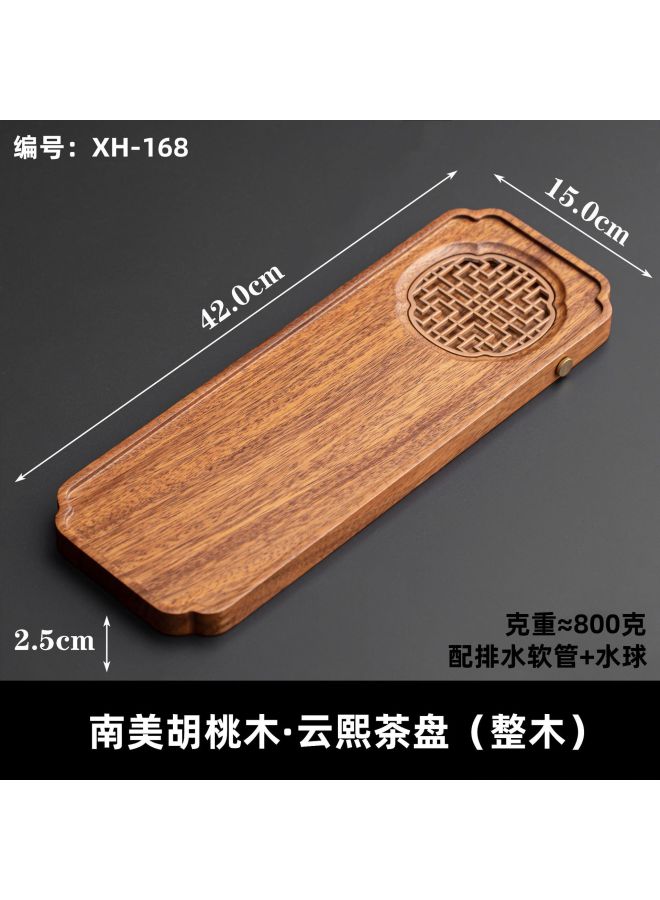 Simple Walnut Solid Wood Tea Wash, High-end Wooden Jian Shui Tea Residue Jar, High-end Cup Wash, Tea Ceremony With Fruit Plate