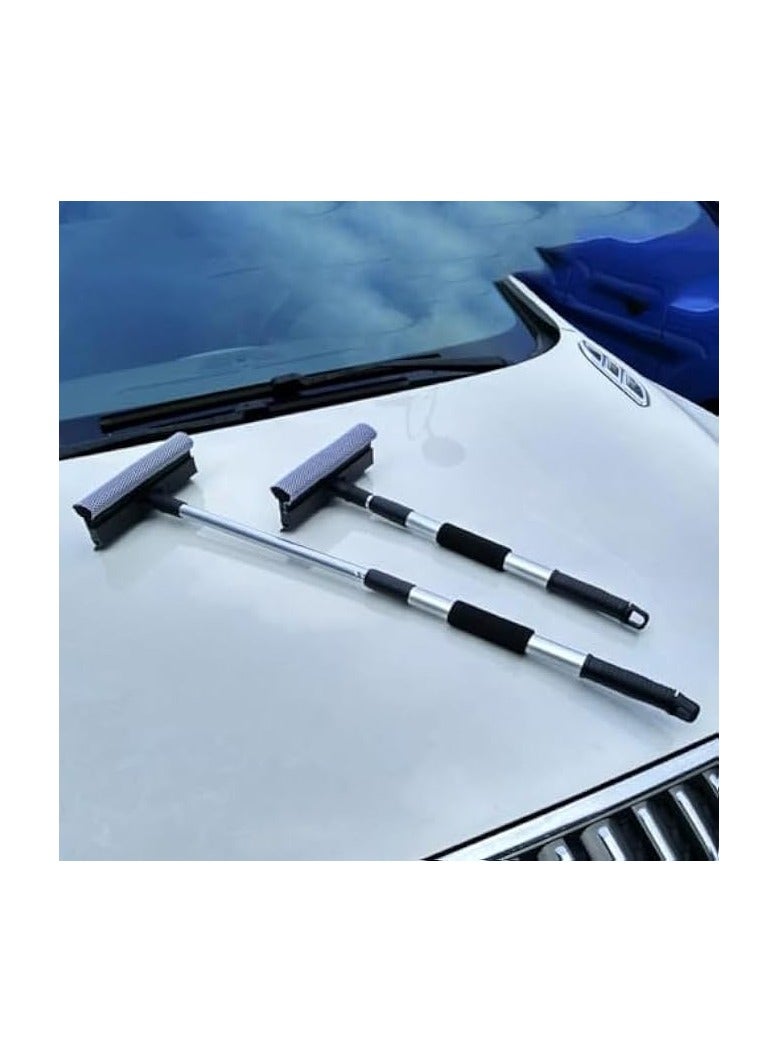 erorex All- Window Squeegee with Extendable Stainless Steel Pole Dual- side Squeegee Window Cleaner Telescopic Glass Scraper Wiper Window Cleaning Tool - Image 3
